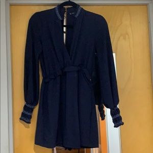 Navy blue romper